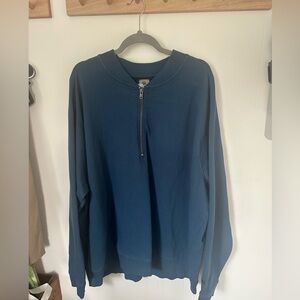 Blue Half-Zip Sweatshirt